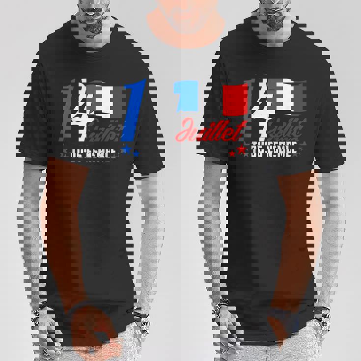 7月14日 全国共和党 フランス トリコロール Tシャツ 面白い贈り物