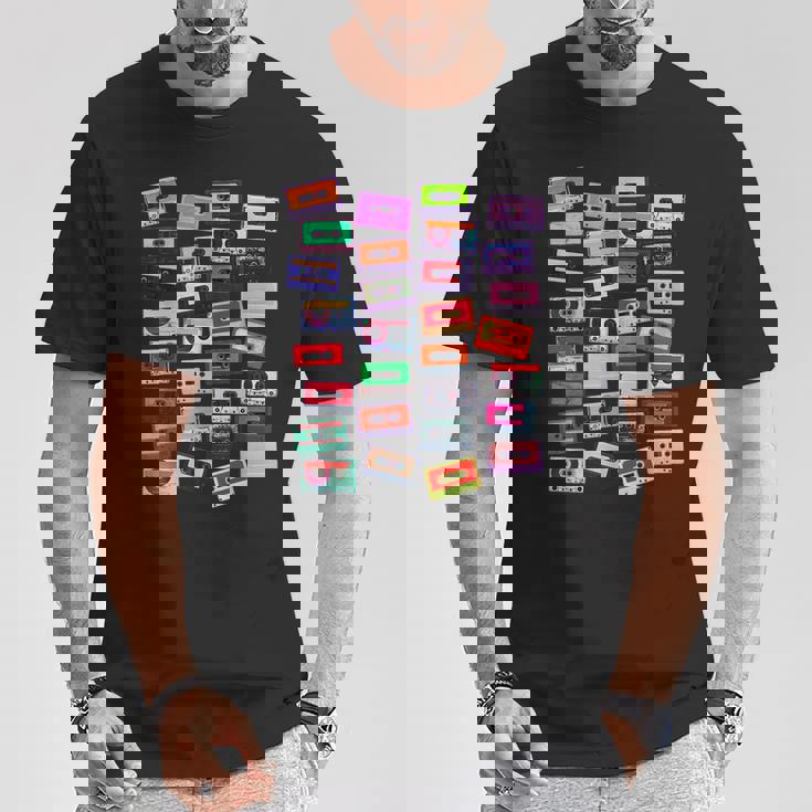 80年代カセットテープミュージックdj Tシャツ 面白い贈り物