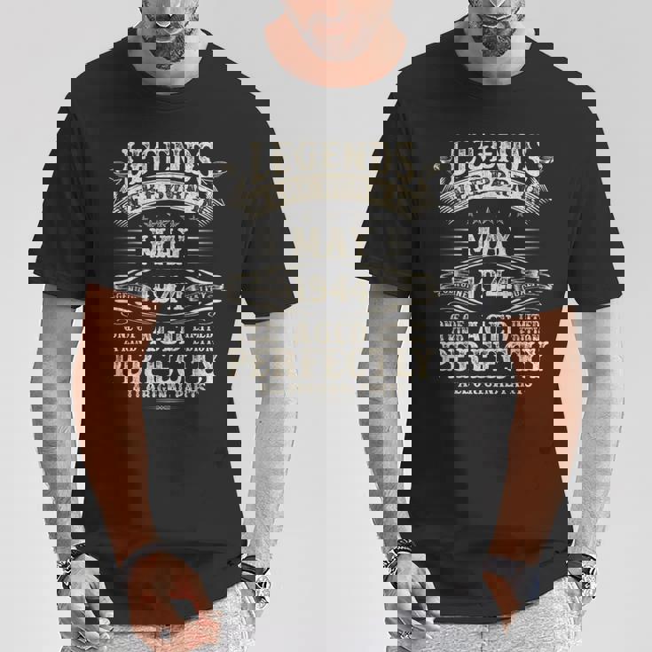 80歳の誕生日ギフト 男性用 面白い 80歳 May 1944 Tシャツ 面白い贈り物