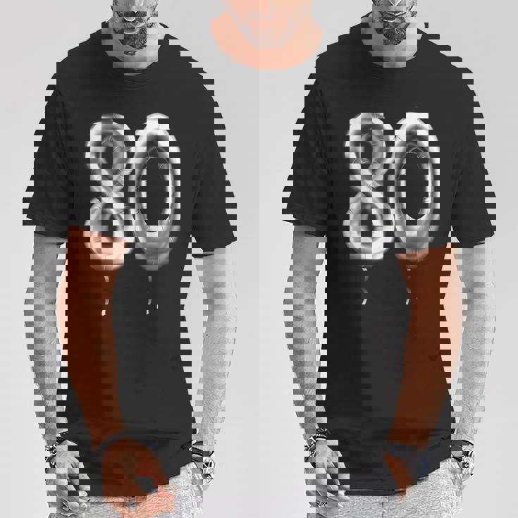 80歳の誕生日バルーン 装飾バルーン 80年目 Tシャツ 面白い贈り物