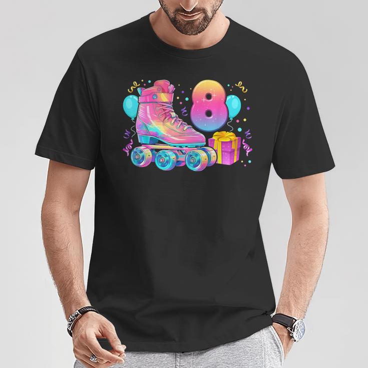 8º Cumpleaños Niña 8 Años Patines Número 8 Camiseta unisex Regalos divertidos