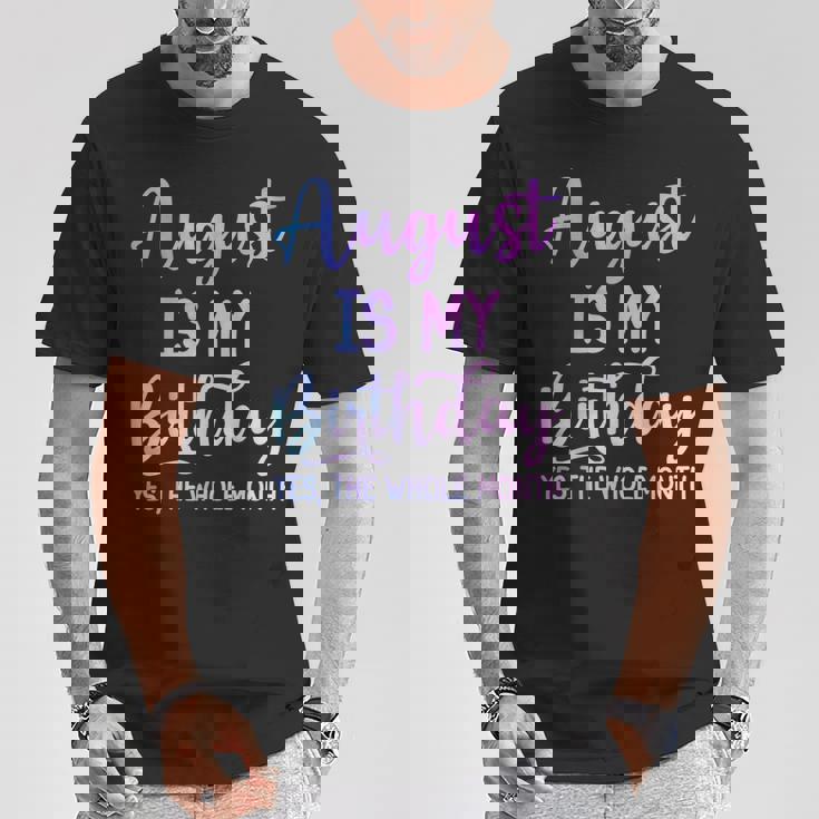 8月は私の誕生日だよおもしろい8月 Tシャツ 面白い贈り物