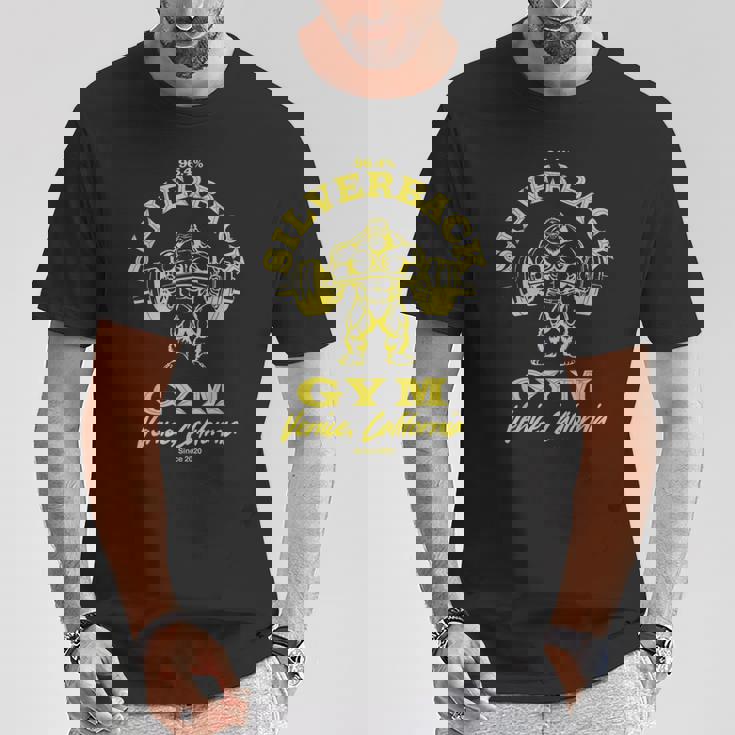 964シルバーバックゴリラ、ジムアパレル、ボディビルディング、ジム。 Tシャツ 面白い贈り物