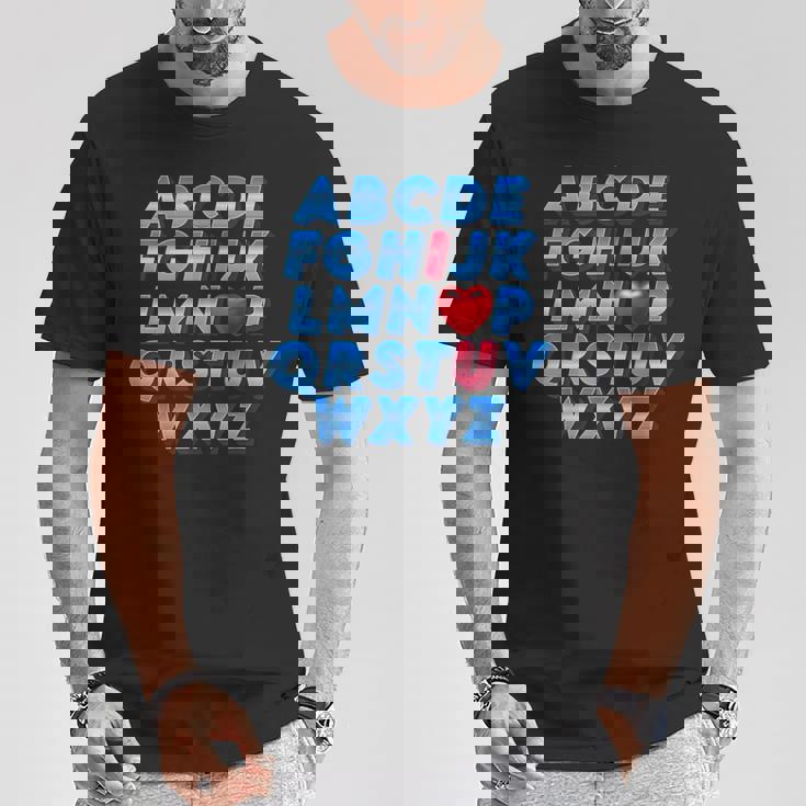 Abc アルファベット I Love You 英語 先生 バレンタインデー Tシャツ 面白い贈り物