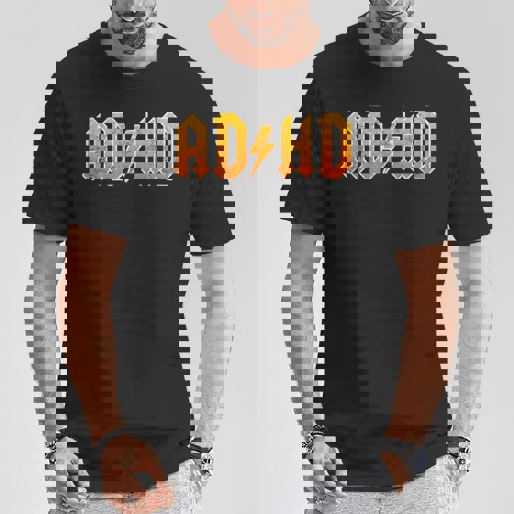 Adhd ロッカーtシャツ メンズ レディース キッズ Tシャツ 面白い贈り物