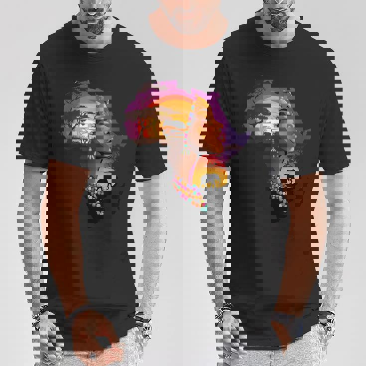 African American Boyunflower Melanin History Month Tシャツ 面白い贈り物