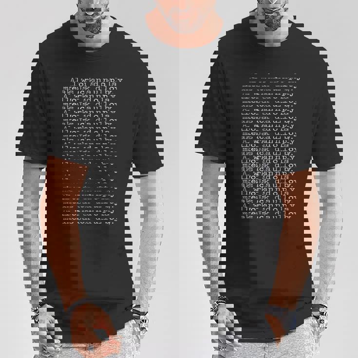 All Work And No Play Makes Jack A Dull BoyHining Tシャツ 面白い贈り物