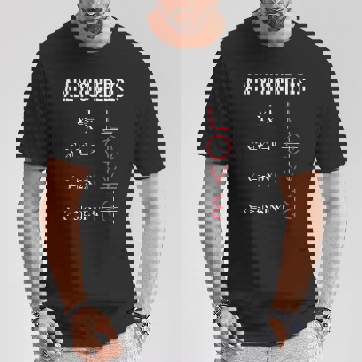 All You Need Is Love 面白くてかわいい数学方程式 Tシャツ 面白い贈り物