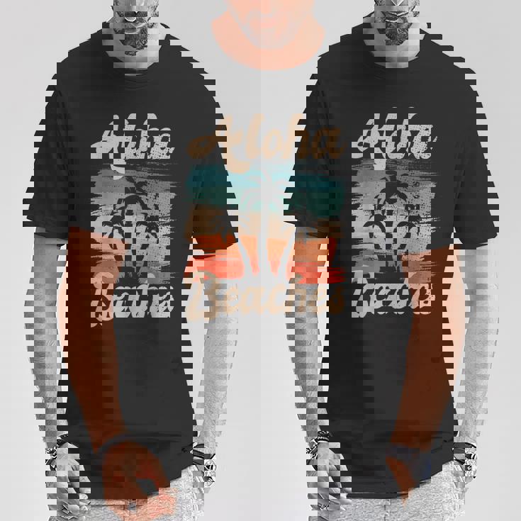 Aloha Beaches ハワイ サーフィン ストランドパーティー バケーション サーファー Tシャツ 面白い贈り物