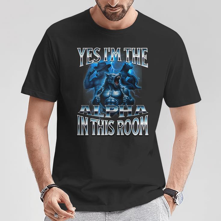 Alpha Wolf Meme Beta Male Embarrassing Cringe Gag Joke T-Shirt ...