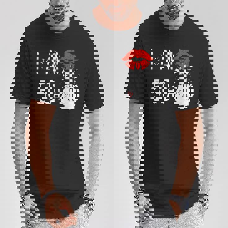 I Am 50 Plus 1 中指 51歳の誕生日 面白い Tシャツ 面白い贈り物