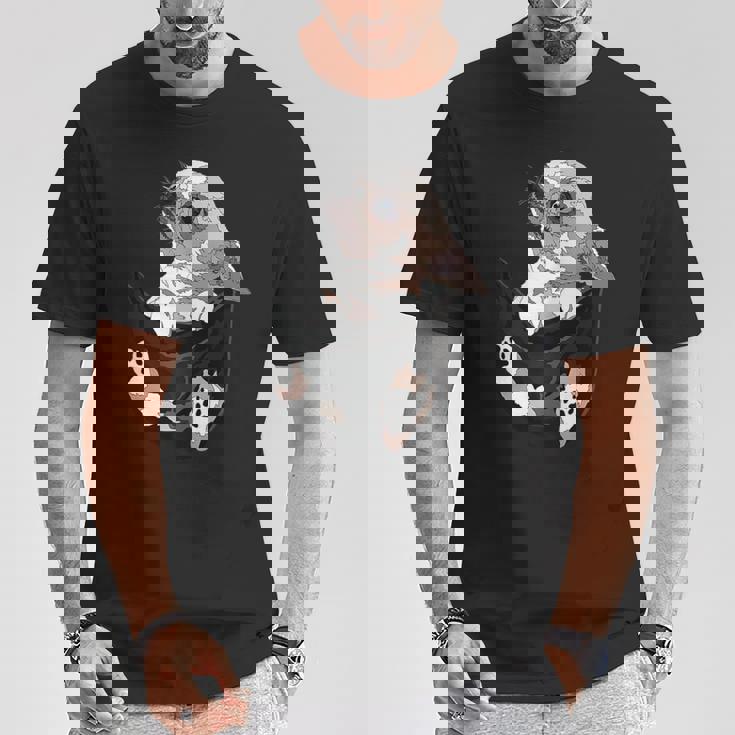 I Am Looking At You 面白い チワワ ポケット犬 お母さん 恋人 Tシャツ 面白い贈り物