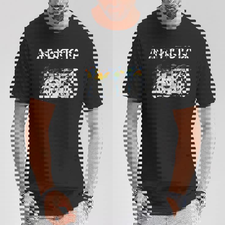 Antarctica Pinguins Birds Poleouth Antarctic Experience Tシャツ 面白い贈り物