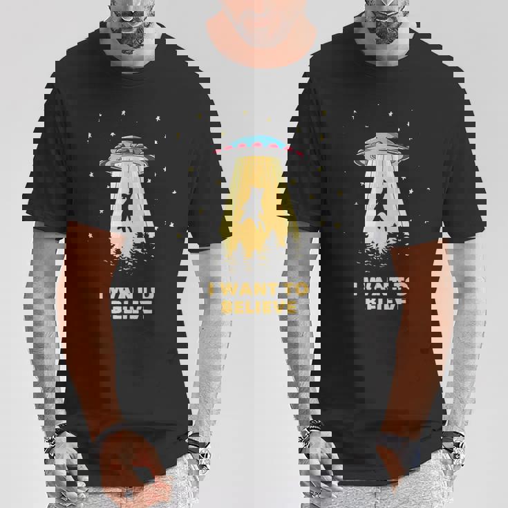 Area 51 Ufoハンターtシャツ エイリアン誘拐 I Want To Believe Tシャツ 面白い贈り物