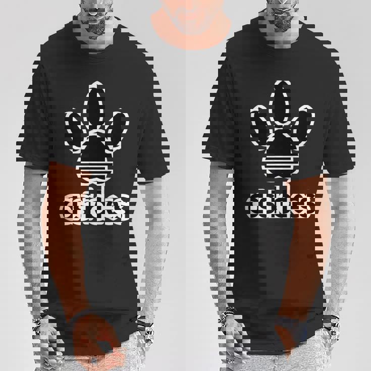 Asides アシデス Asides 足です。肉球です。【変なtシャツ屋さん】スポーツ ブランド パロディ 面白デザイン Tシャツ 面白い贈り物