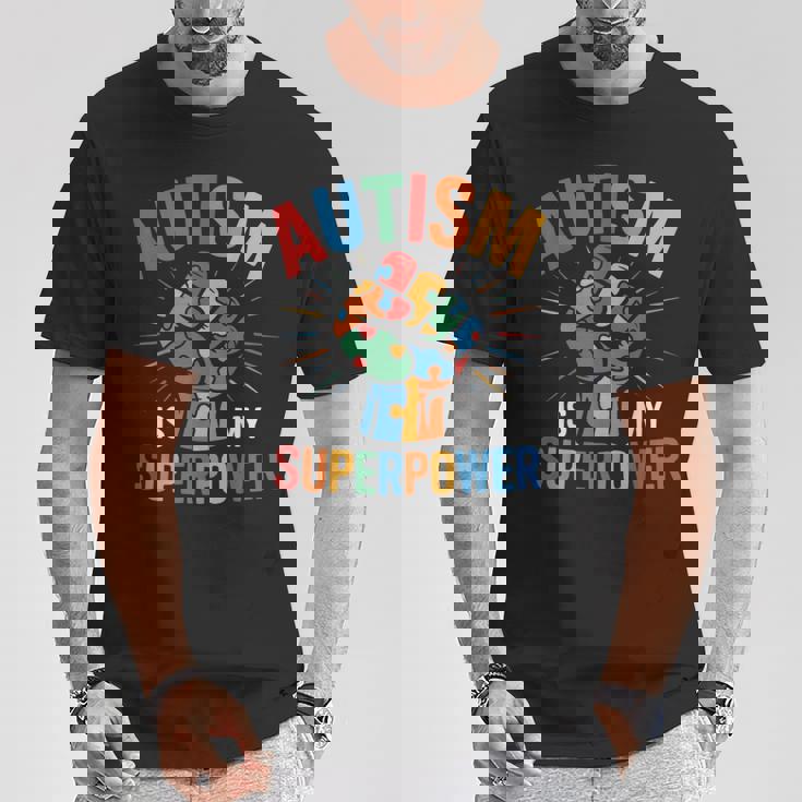 Autism Is Myuperpower 自閉症啓発パズル プライド Tシャツ 面白い贈り物