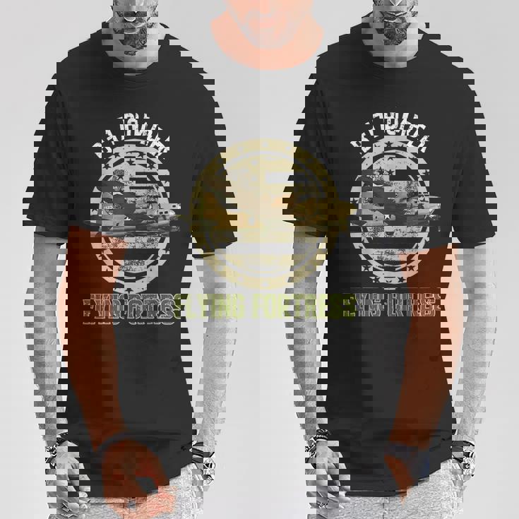 B-17 空飛ぶ要塞爆撃機 第二次世界大戦 飛行機 Tシャツ 面白い贈り物