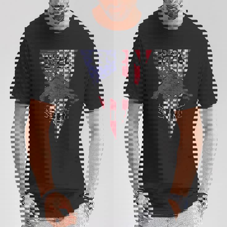 B-2 スピリット ステルス 飛行機 愛国心 飛行機 ビンテージ Tシャツ 面白い贈り物