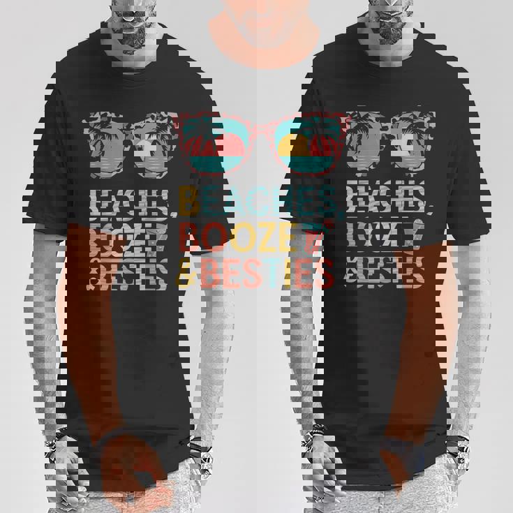 Beaches Booze Besties 夏休み 旅行 ギフト Tシャツ 面白い贈り物