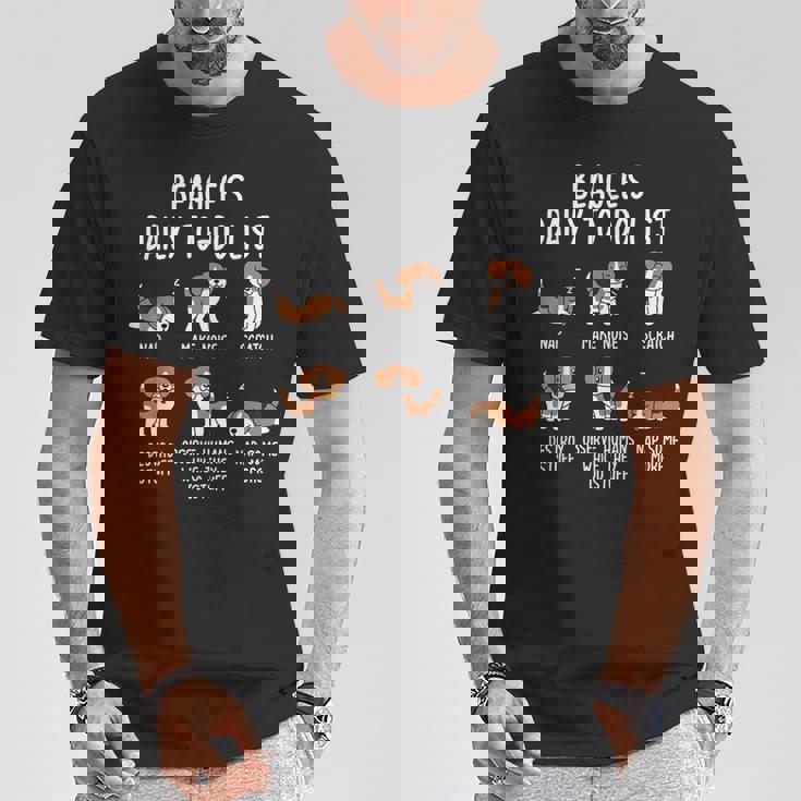 Beagle Daily To Doリストドッグ Tシャツ 面白い贈り物