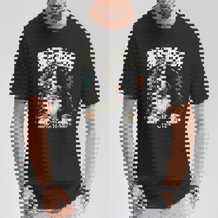 Berner And Chill バーニーズマウンテンドッグ 面白いグラフィックtシャツ Tシャツ 面白い贈り物