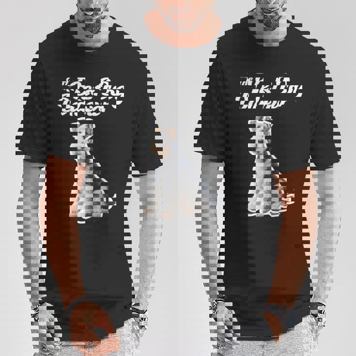 Best Dog Dad Ever ワイヤーフォックステリア Tシャツ 面白い贈り物