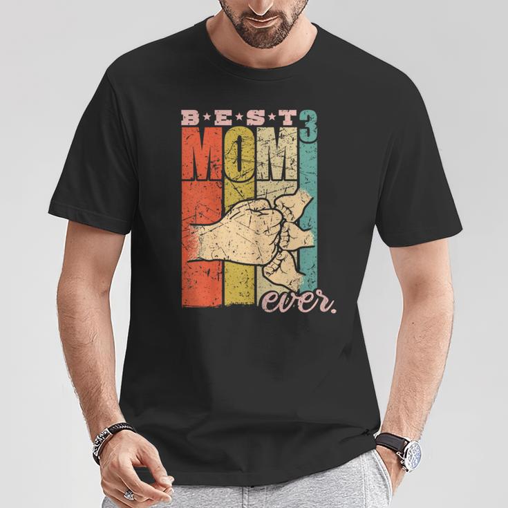 Best Mom Ever Madre De Tres Trillizos Madre De 3 Niños Camiseta unisex Regalos divertidos