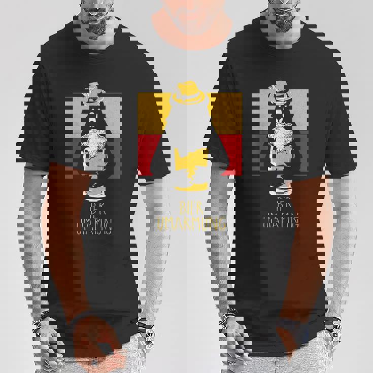 Bier Hug 面白いオクトーバーフェストデザイン ビールベア ドイツパーティー Tシャツ 面白い贈り物