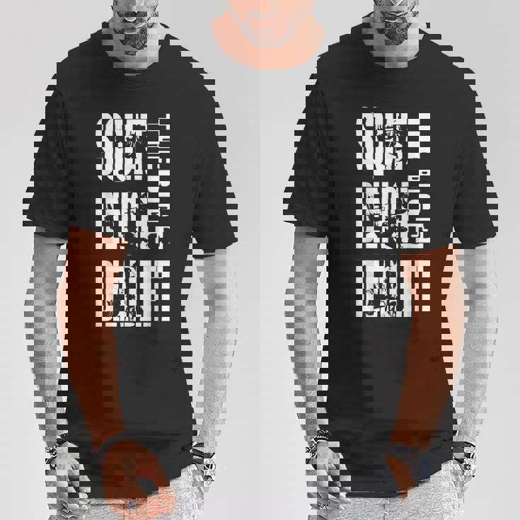 The Big 3 スクワット、ベンチ、デッドリフト パワーリフティングtシャツ Tシャツ 面白い贈り物