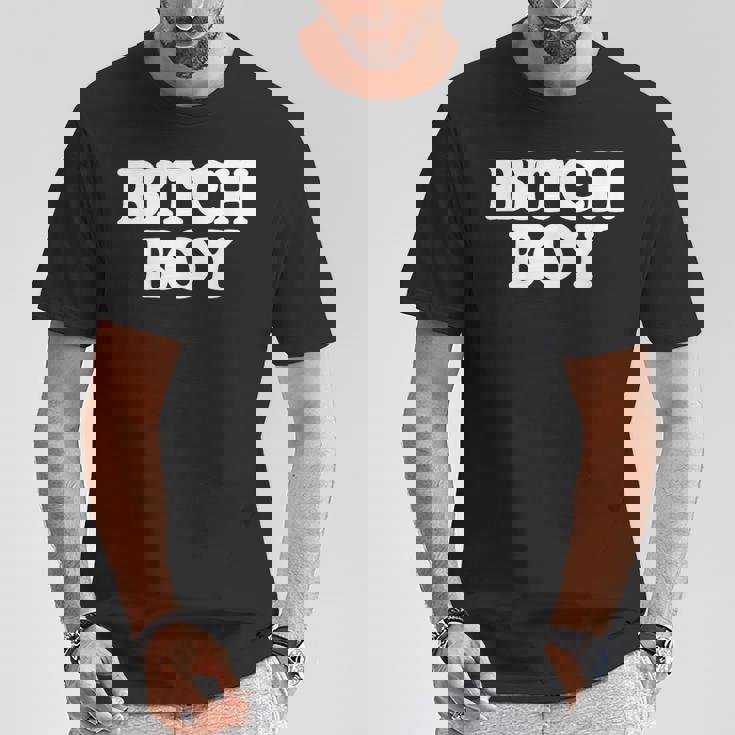 Bitch Boy 面白い言葉 皮肉なノベルティ ユーモア 男 男性 Tシャツ 面白い贈り物