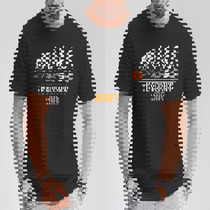 Bitcoin The Evolution Of Money Tシャツ 面白い贈り物