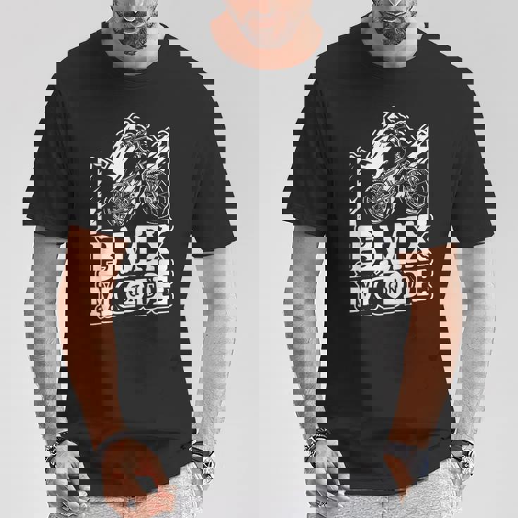 Bmx Mode On Biker Bicycle Bike Cyclist Extremeports Bmx Tシャツ 面白い贈り物