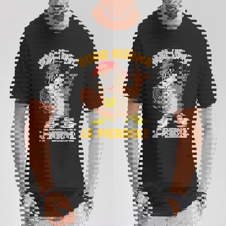 Bober Kurwa Meme Polska ビールコスチューム 面白い はいピエルドールボブル Tシャツ 面白い贈り物