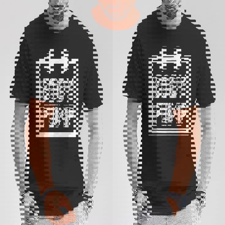 Body Pump Fitness Motivation ボディビルディングジムシャツ Tシャツ 面白い贈り物