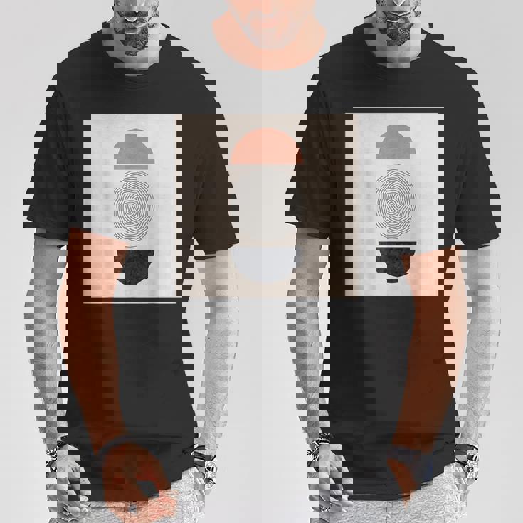 Boho 抽象形アート ミッドセンチュリー モダンアート Tシャツ 面白い贈り物