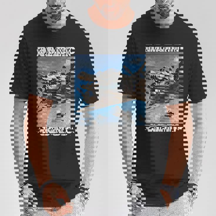 Bombardiro Crocodilo イタリアンブレインロットミーム Tシャツ 面白い贈り物