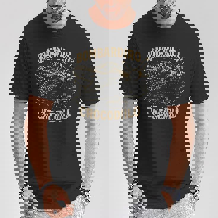Bombardiro Crocodilo イタリアンブレインロットミーム Tシャツ 面白い贈り物