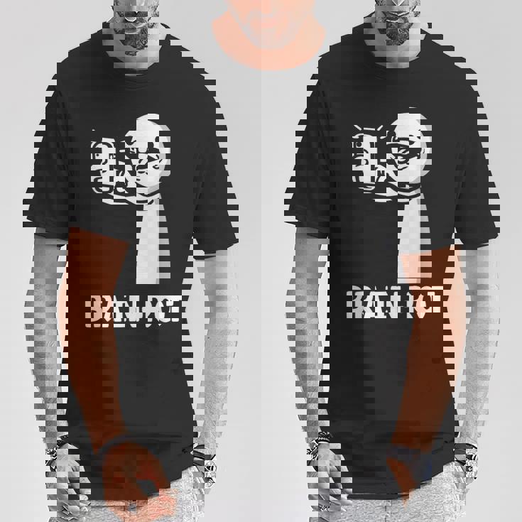 Brain Rot シャツ Word Of The Yeartickman Brainrot Tシャツ 面白い贈り物