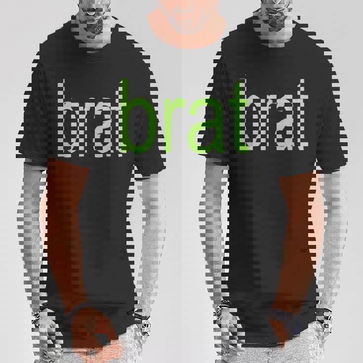 Brat 特大サイズ オールカラー ブラック ホワイト グリーン シャルトリューズ ギフト Tシャツ 面白い贈り物