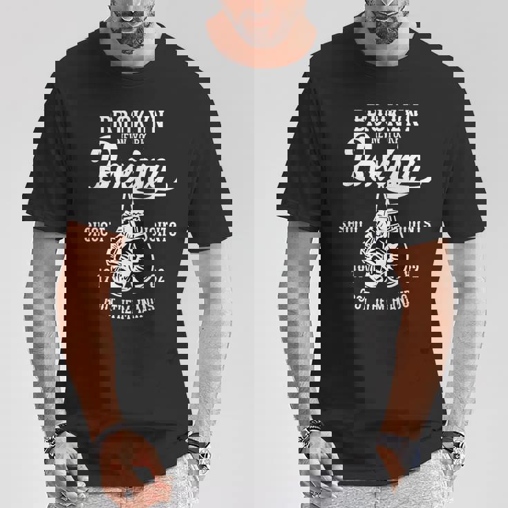 Brooklyn New York ボクシング スローバック Tシャツ 面白い贈り物