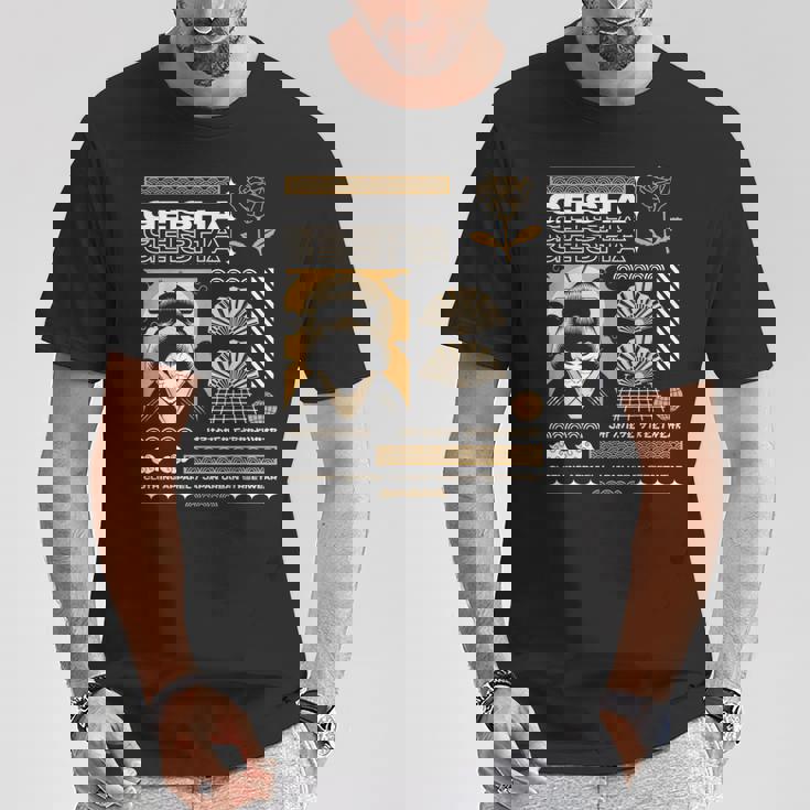 Camisa Japonesa Geisha Asiática Camiseta unisex Regalos divertidos