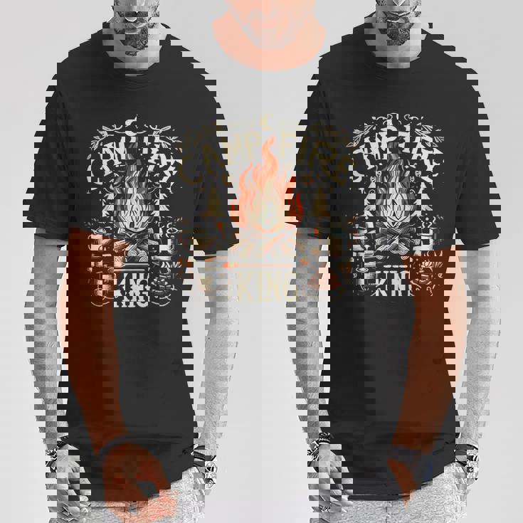 Campfire King おもしろキャンプギフト 焚き火 Tシャツ 面白い贈り物