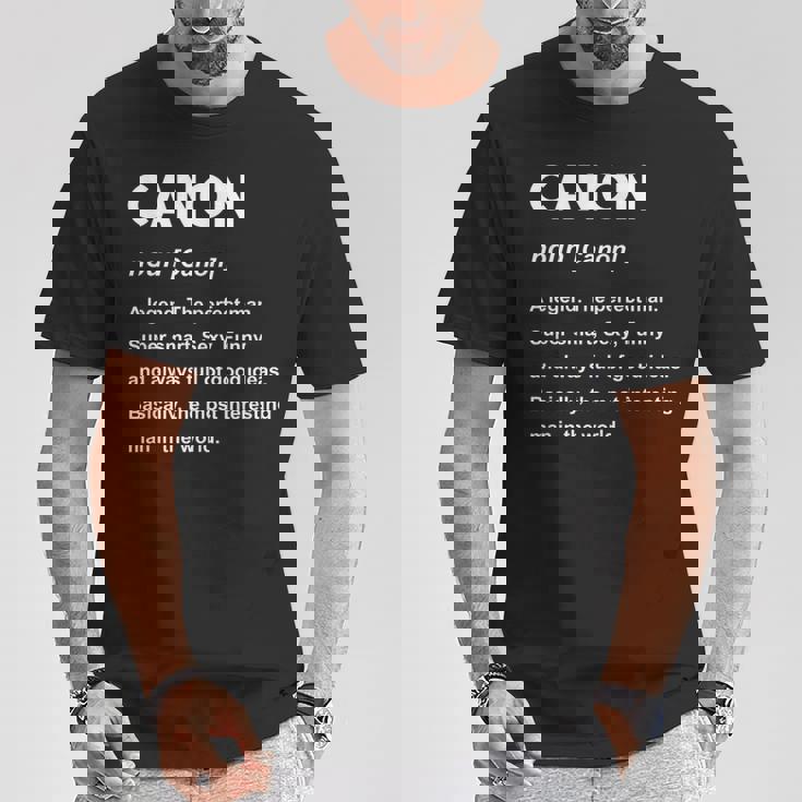 Canon ネームシャツ Tシャツ 面白い贈り物