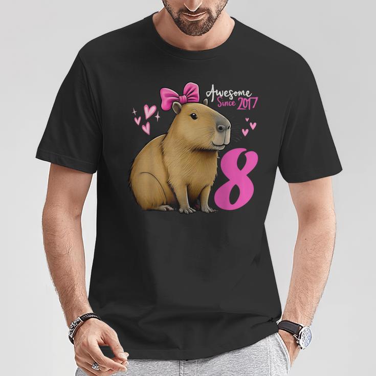 Capibara De 8 Años De Edad Para Niñas 8 Años De Edad Capibara Camiseta unisex Regalos divertidos