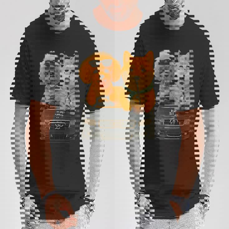 Car Dog Tシャツ 面白い贈り物