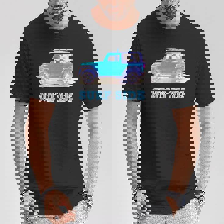 The Car On Theeaside【Surfide サーフサイド】車 サーフィン／サーファー 夏・海 Tシャツ 面白い贈り物