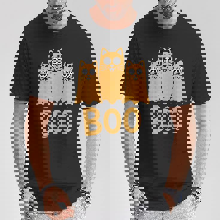 Cat ゴーストブー キュート キティ 猫好き ハロウィン 女性 男性 Tシャツ 面白い贈り物