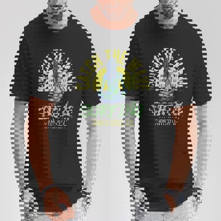 Catch Wave サンタクルーズ サーフィン カリフォルニアサーファー Tシャツ 面白い贈り物