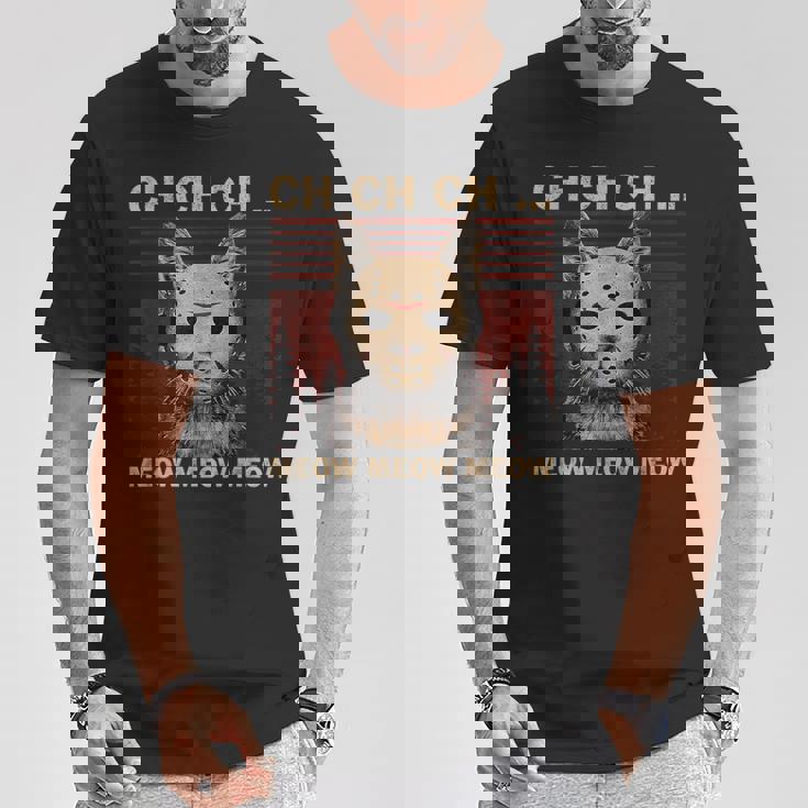 Ch Ch Chニャー ニャー 怖いフライデー ファニー ハロウィン Tシャツ 面白い贈り物