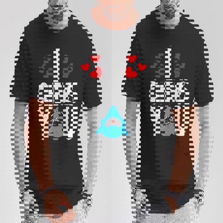 I Chews Youhark バレンタインデー ラブ ハート メンズ レディース Tシャツ 面白い贈り物